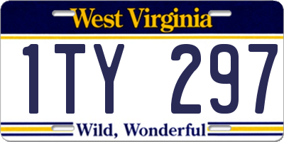 WV license plate 1TY297