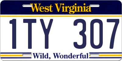 WV license plate 1TY307
