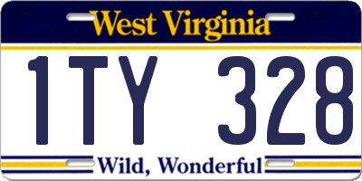 WV license plate 1TY328