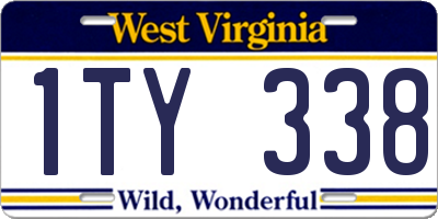 WV license plate 1TY338