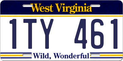 WV license plate 1TY461
