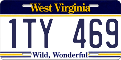 WV license plate 1TY469