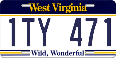 WV license plate 1TY471