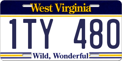 WV license plate 1TY480