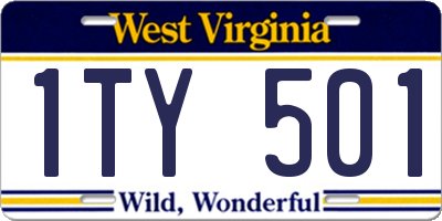 WV license plate 1TY501