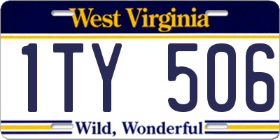 WV license plate 1TY506