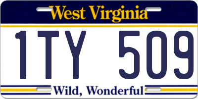 WV license plate 1TY509