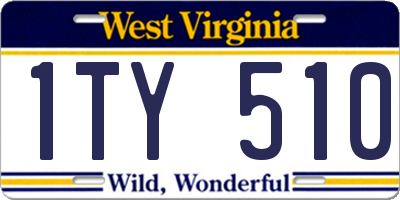 WV license plate 1TY510