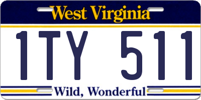 WV license plate 1TY511