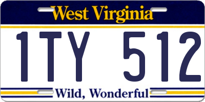 WV license plate 1TY512