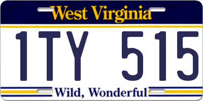 WV license plate 1TY515