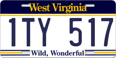 WV license plate 1TY517
