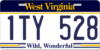 WV license plate 1TY528