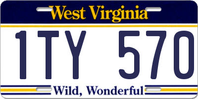 WV license plate 1TY570