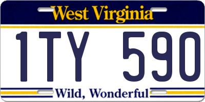 WV license plate 1TY590