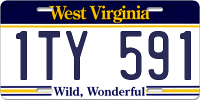 WV license plate 1TY591