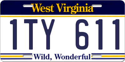 WV license plate 1TY611