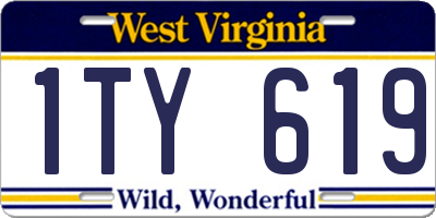 WV license plate 1TY619