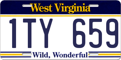 WV license plate 1TY659