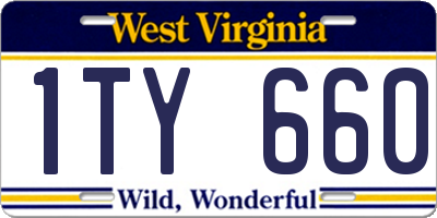WV license plate 1TY660