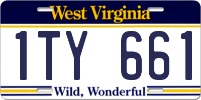 WV license plate 1TY661