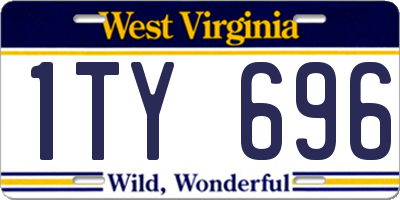 WV license plate 1TY696