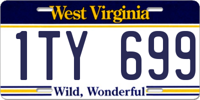 WV license plate 1TY699
