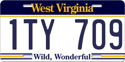 WV license plate 1TY709