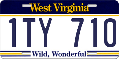 WV license plate 1TY710