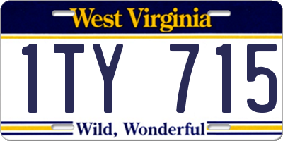 WV license plate 1TY715