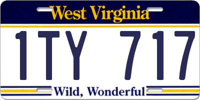 WV license plate 1TY717