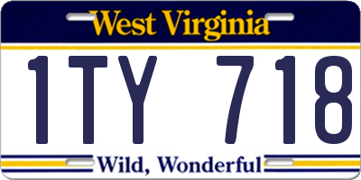 WV license plate 1TY718