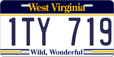 WV license plate 1TY719