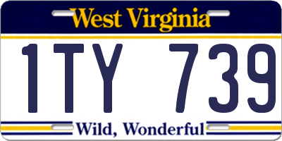 WV license plate 1TY739