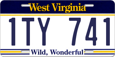WV license plate 1TY741
