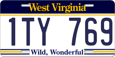 WV license plate 1TY769