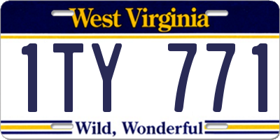 WV license plate 1TY771