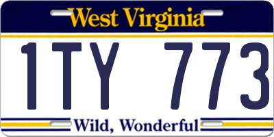 WV license plate 1TY773