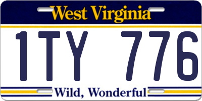 WV license plate 1TY776