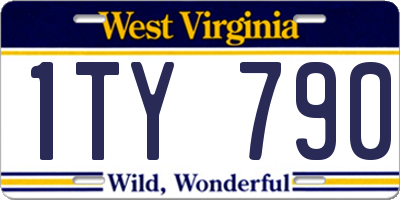 WV license plate 1TY790