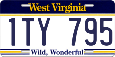 WV license plate 1TY795