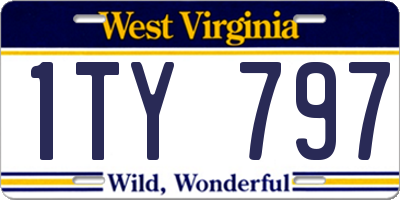 WV license plate 1TY797