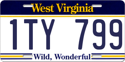 WV license plate 1TY799