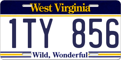 WV license plate 1TY856