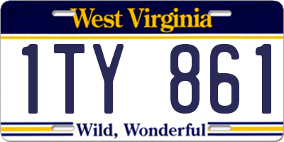 WV license plate 1TY861
