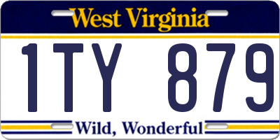 WV license plate 1TY879