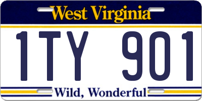 WV license plate 1TY901