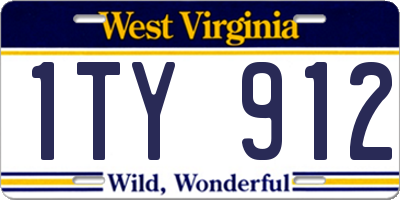 WV license plate 1TY912