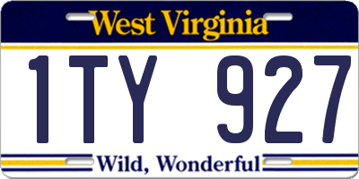 WV license plate 1TY927