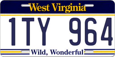 WV license plate 1TY964